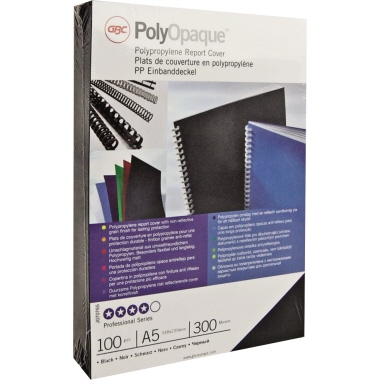 Deckblatt PP-Folie A4 0,30mm schwarz 