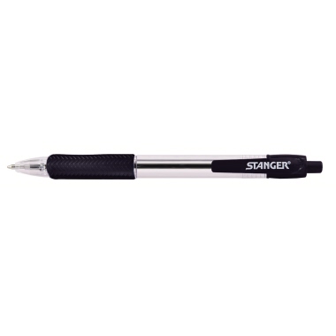 Kugelschreiber Stanger R 1.0 schwarz Softgrip retractable