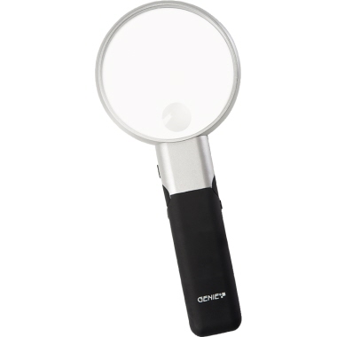 Leselupe GENIE ML 95 40108 90mm Schwarz/Silber, Led
