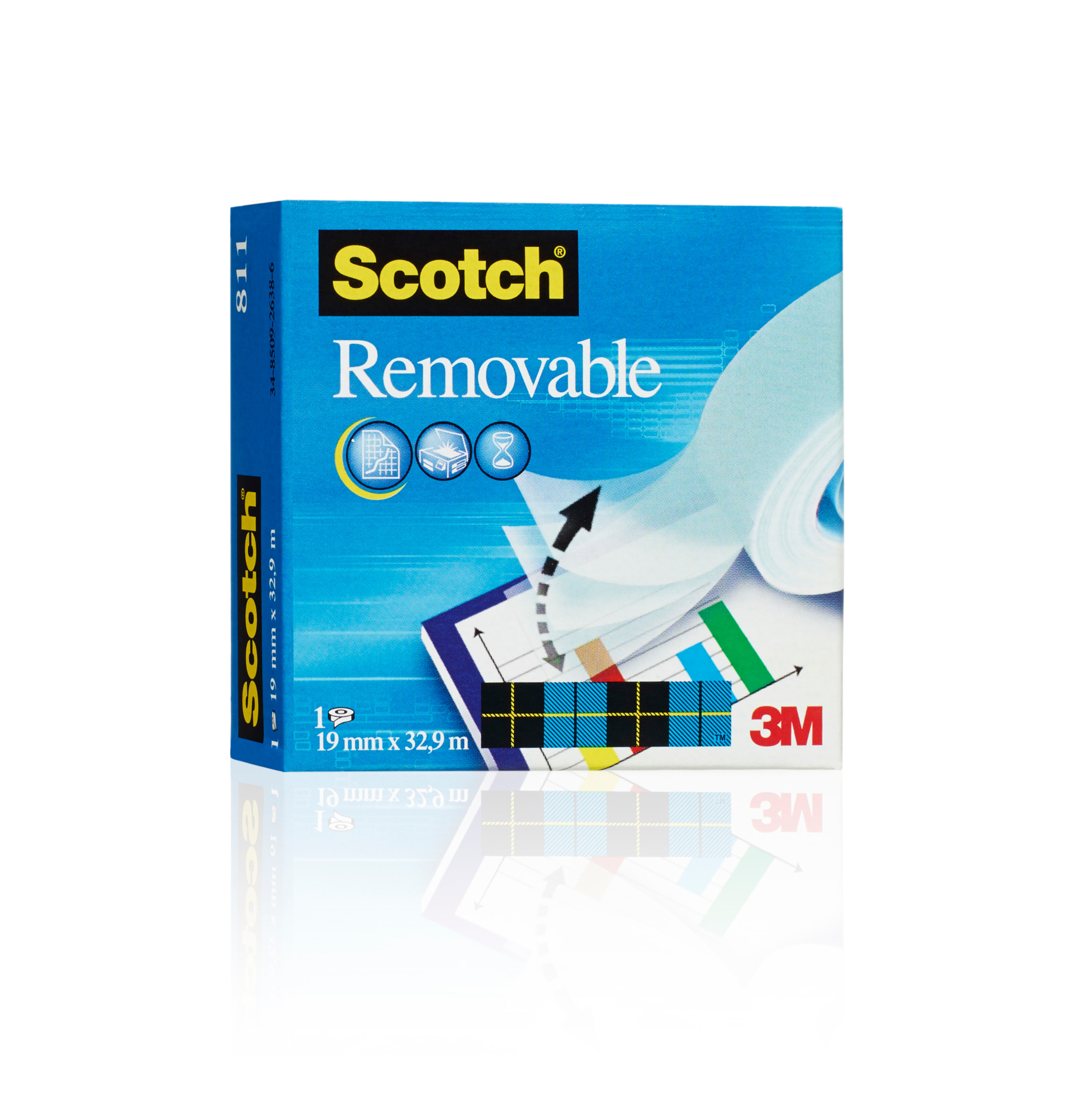 Klebefilm Scotch 811 33mx19mm ablösbar 