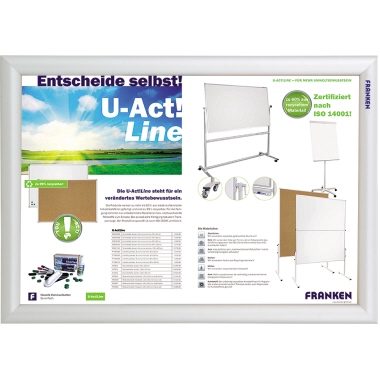 Wechselrahmen Franken BS1802 32,8x45,1cm A3, Aluminium, Brandschutzklasse B1