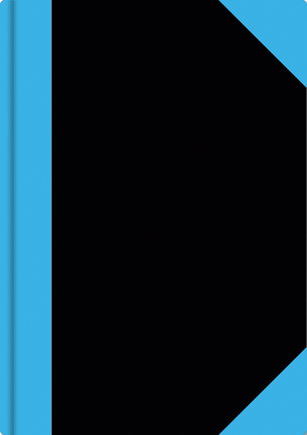 China Kladde A5 liniert 96 Blatt Schwarz/Blau