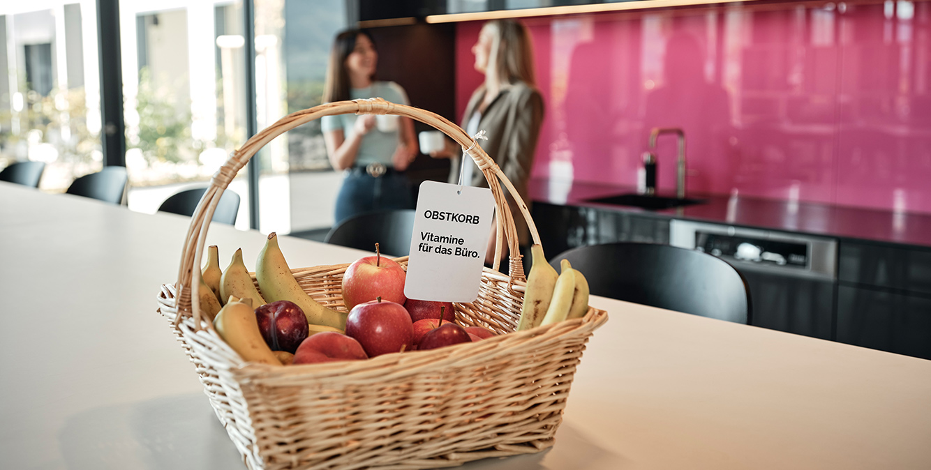 Obstkorb von STREIT office Obstkorb in der Cafeteria von Streit Service & Solution