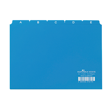 Leitregister DURABLE 3650 A5 blau Kunststoff Leitregister DURABLE 3650 A5 blau Kunststoff
