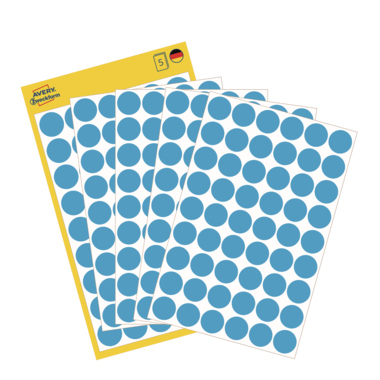 Etikett Avery Zweckform 3142 Ø-12mm blau Markierungspunkte 270 St.