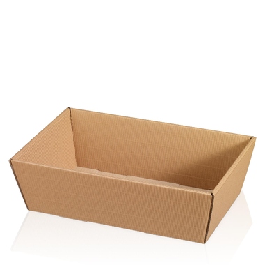 Präsentkörbe 4-eckig natur mittel unten 330x190x110mm, oben 380x245x110mm