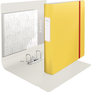 Ordner Leitz 1039 A4 65mm warmes gelb Active Cosy 180° Polyfoam Gummibandv.
