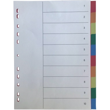 Register A4 10tlg. PP bunt inkl. Deckblatt