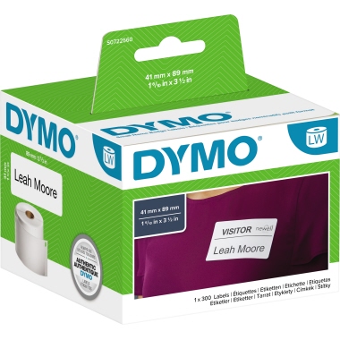 Etikett  Dymo 11356 41x89mm weiß Labelwriter namens
