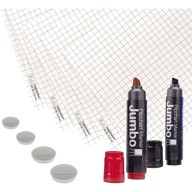 Flipchart Starter Kit magnetoplan 122730 5 X Papier, Gerollt