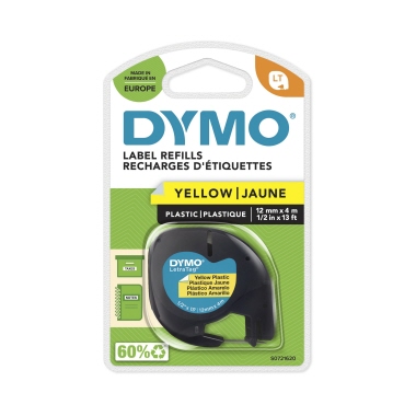 Schriftband DYMO® LetraTag S0721620 gelb Kunststoff 12mm x 4m