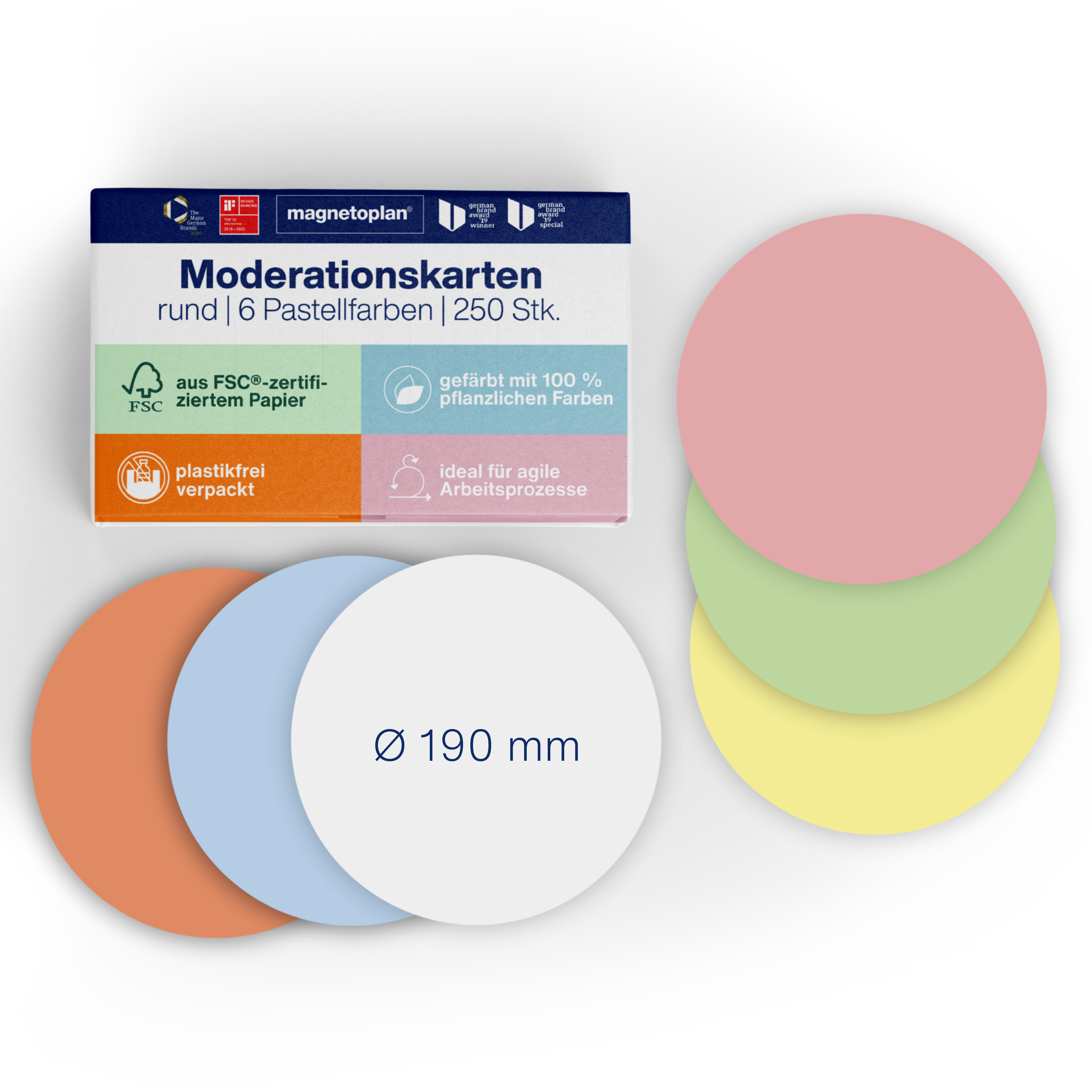 Moderationsk. Magnetop. 112501810 sort. Rund 19cm