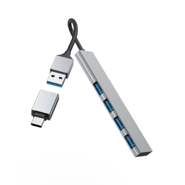 USB-Hub Hama 4 Ports USB 3.2 Gen1 5 Gbit/s, inkl. USB-C-Adapter