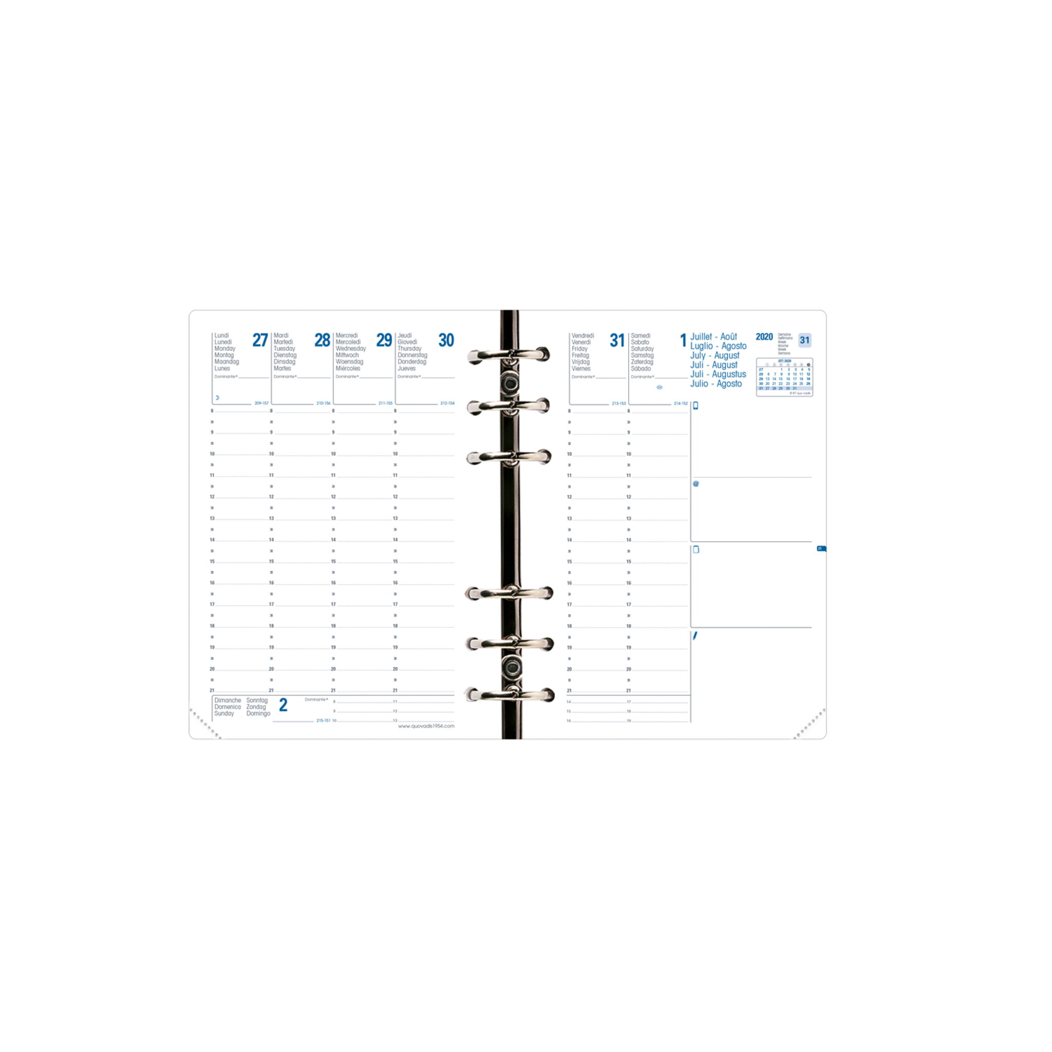 Kalendereinlage Quo Vadis 12200722MQ Compactimer