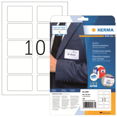 Etikett HERMA 4587 A4 80x50 weiß 