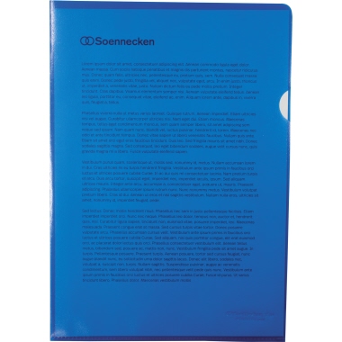 Sichthülle Soe 1514 A4 0,12mm PP blau 