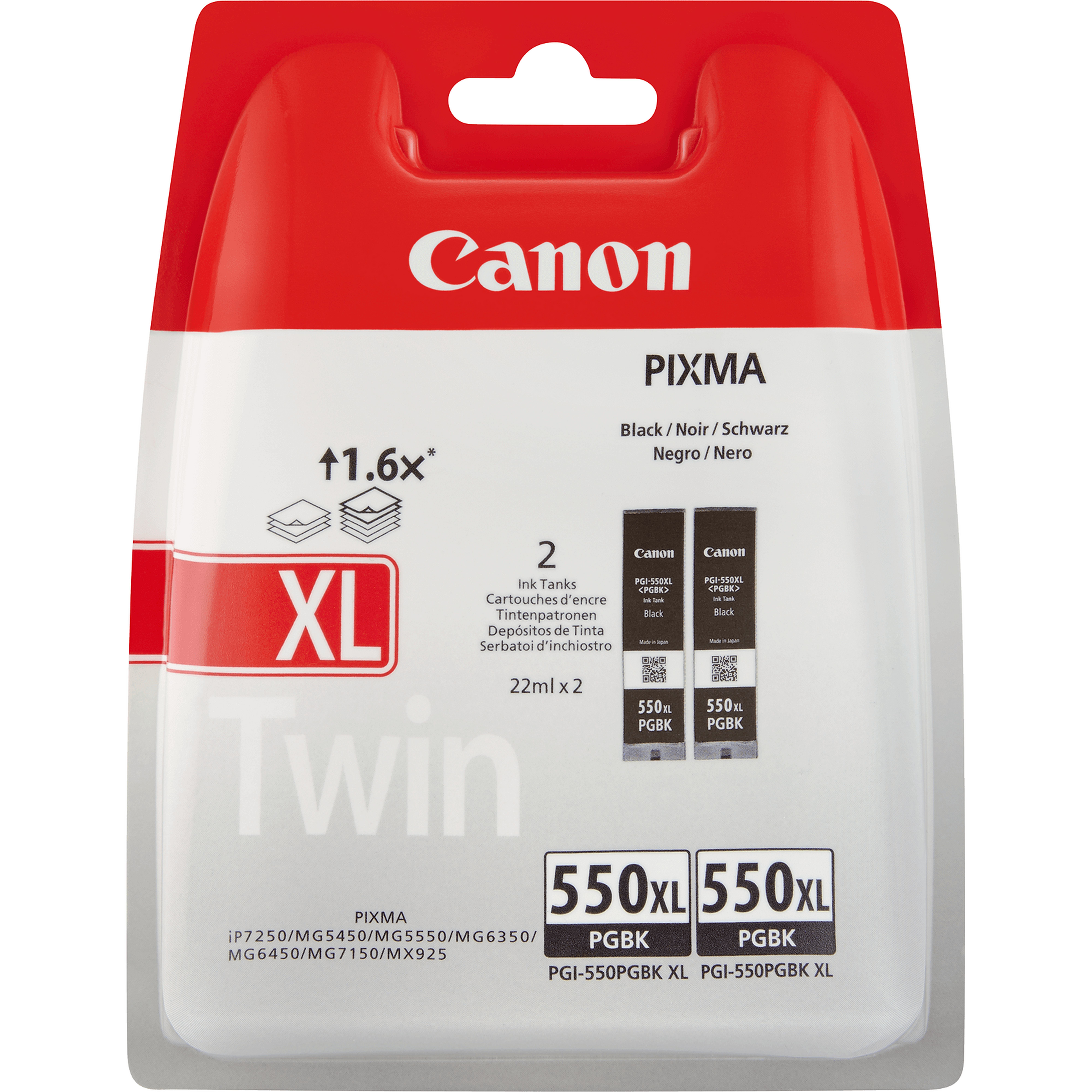 Tintenpa. 2er CANON PGI550PG black 