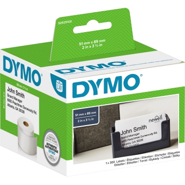 Etikett Dymo 89x51 mm LW-Namensschild Terminvereinbarungskarte S0929100