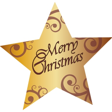 Weihnachtssticker Sigel CS112 Christmas Stars 200 St./Pack.