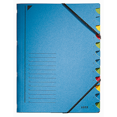 Ordnungsmappe Leitz 3912 12F. blau 12 Fächer