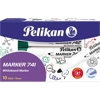 Whiteboardmarker Pelikan 741 F grün 2mm, 818001, 409