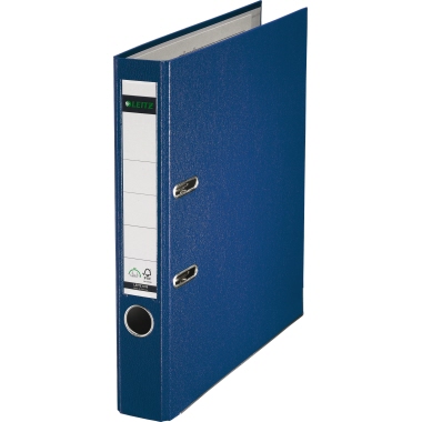 Ordner Leitz 1015 Plastik A4 52mm blau  
