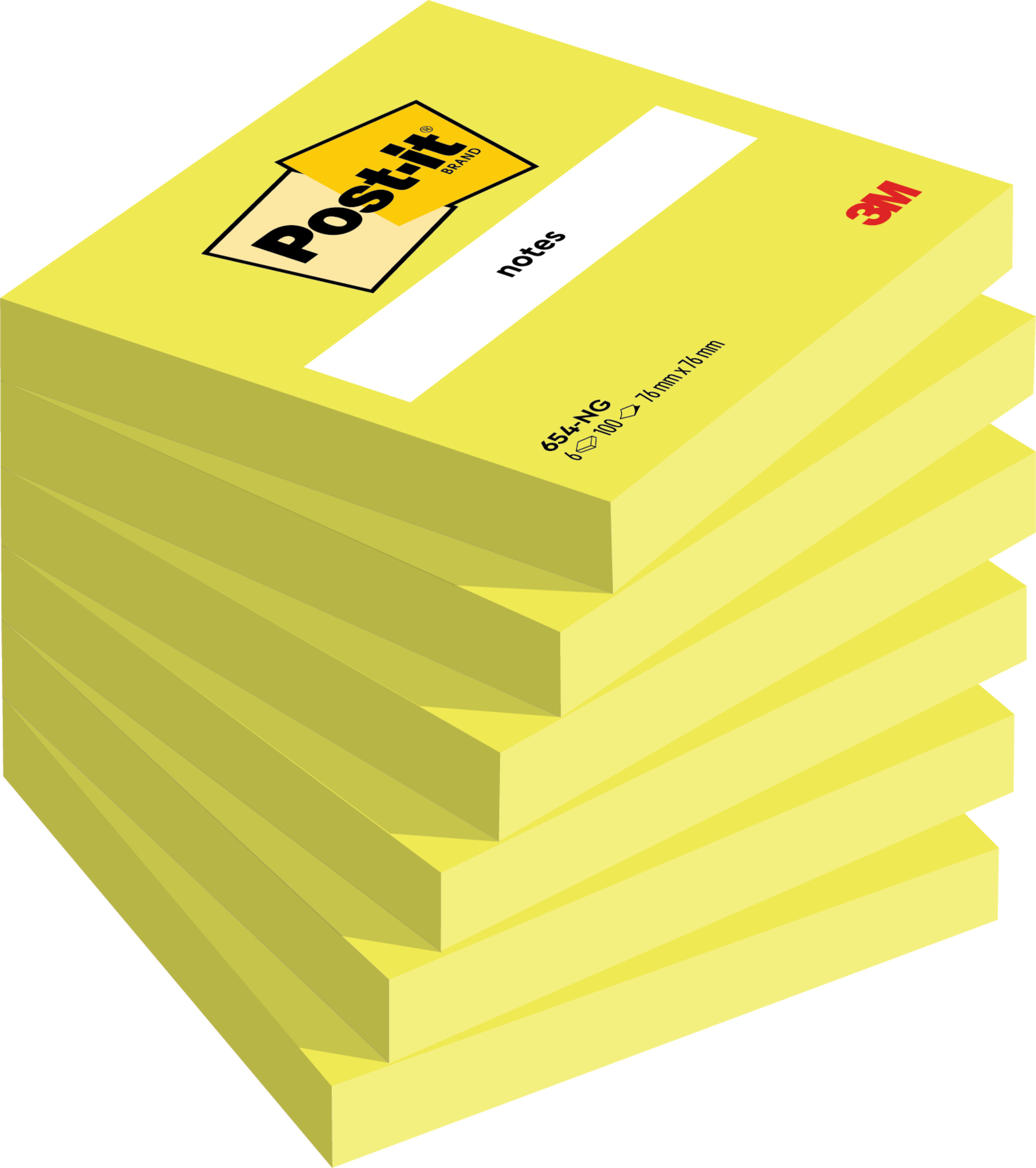 Haftnotiz Post-It 654N 76x76mm neongrün 
