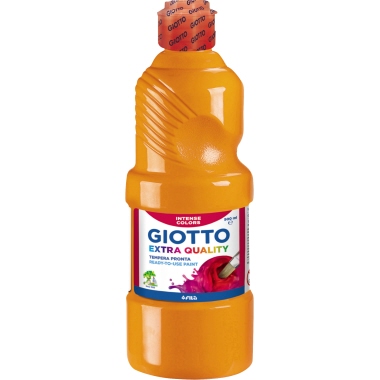 Deckfarbe Giotto Tempera 500ml orange Flasche geeignet für Kinder ab 3 Jahren