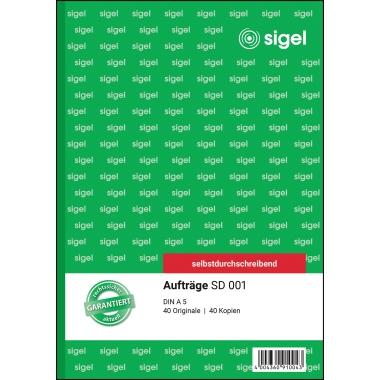 Auftragsbuch SIGEL SD001 A5 2x40 Blatt