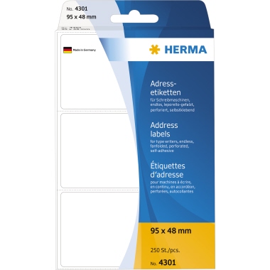 Etikett Herma 4301 95x48mm weiß Adress