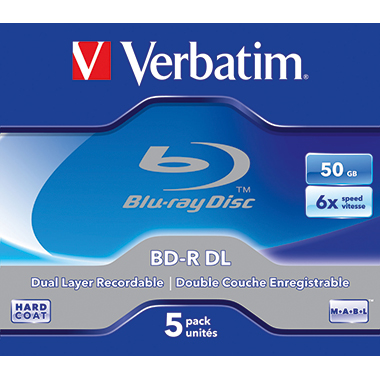 BD-R Verbatim Dual Layer 50GB JC 1-6x Blue Ray 43748
