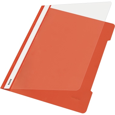 Schnellhefter Leitz 4191 PVC A4 hellrot 