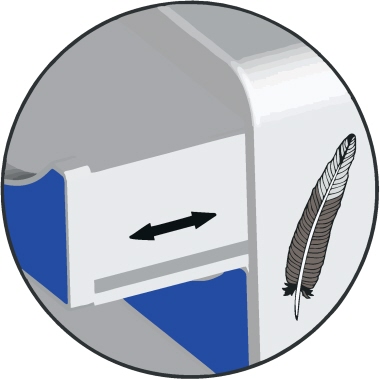 Schubladenbox Exac. 309913D 5F ws/harl 