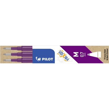 Tintenrollermine PILOT FriXion 2261 BLS-FR7 violett 0,4mm 3er-Set