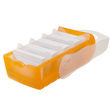 Karteibox Han 997 Croco A7quer orange Für 900 Karten