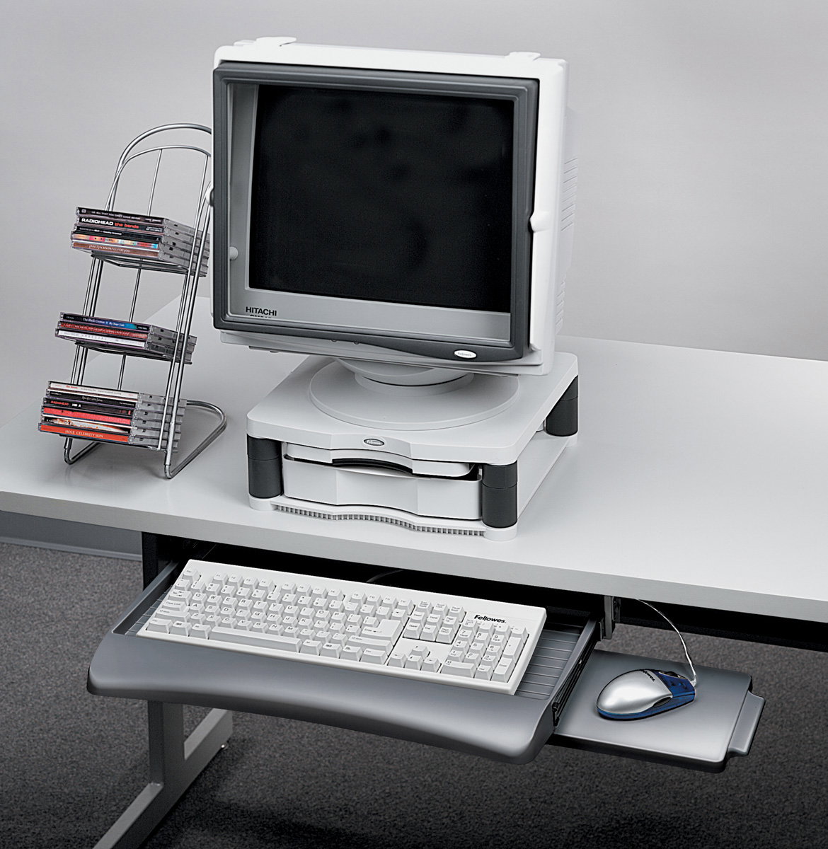 Tastaturschublade Fellowes  graphit 93804 inkl. Mausablage