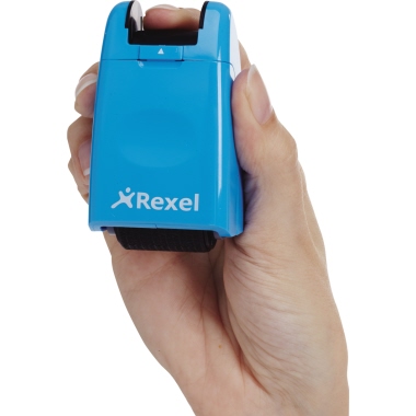 Datenschutz Rollstempel Rexel 2113 blau Nachfüllbar