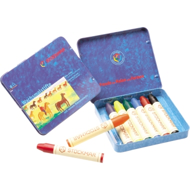 Wachsmalstifte Stockmar 31000 8 Farben o. Hülse, Bienenwachs, Wf
