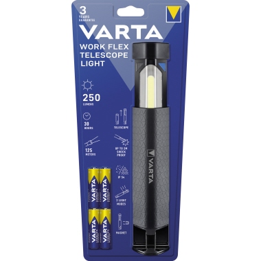 Taschenlampe Varta LED Work Flex Line Telescope Light 18646101421