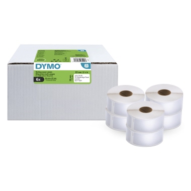 Etikett Dymo 2093094 32 x 57mm weiß 6 x 1000 Etiketten/Pack.