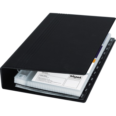 Visitenkartenringbuch Sigel VZ300 schwar Z