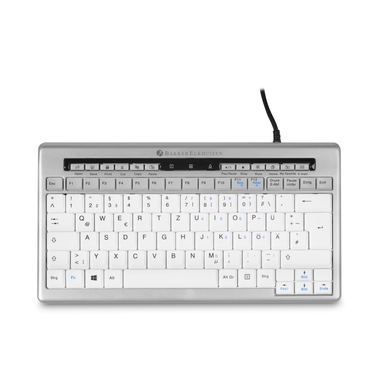 Tastatur BakkerElkhuizen S-board 840 Design De Qwertz USB silber-weiß