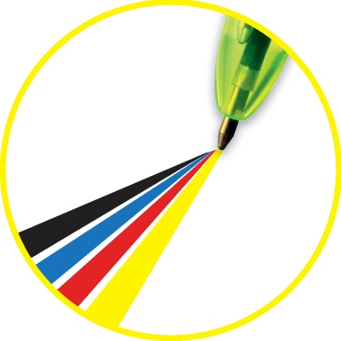 Kugelschreiber BIC Fluo 933948 Vierfarb Kulimine 4 Colours System