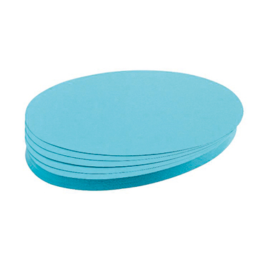 Moderationsk. Franken UMZ111918 hellblau Oval 11x19cm, Aus 100% Altpapier