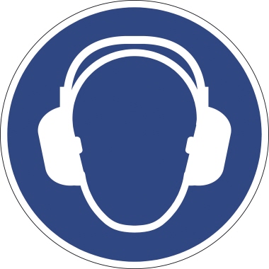Symbolschild Gehörschutz benutzen Durable 172906, Selbstklebend