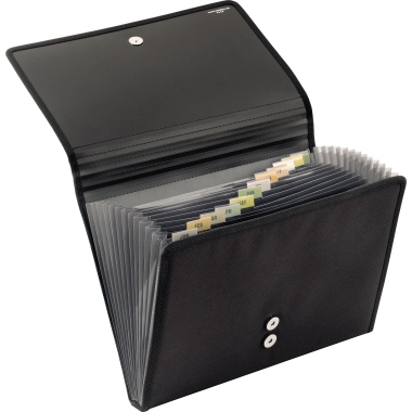 Fächermappe Veloflex 4445880 A4 schwarz 12 Fächer, Textil Fächermappe Veloflex 4445880 A4 schwarz 12 Fächer, Textil
