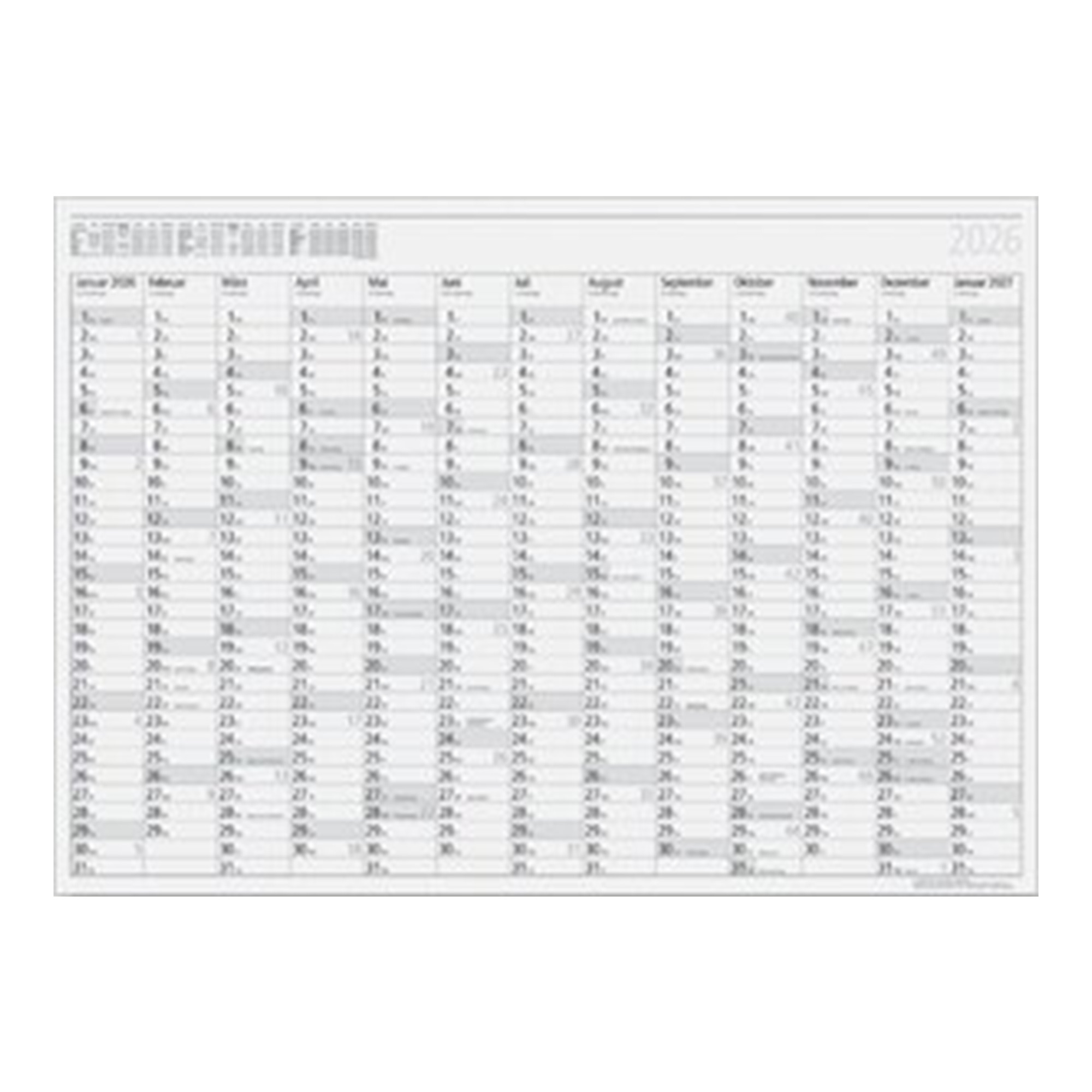 Wandkalender 33600 Young Design 86x61cm 