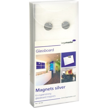 Magnete Legamaster 181700 Ø12mm silber Glasboard