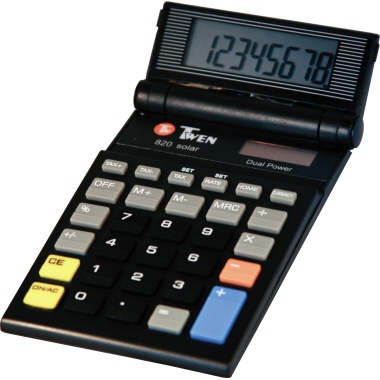 Taschenrechner TWEN 820 Solar schwarz 8 stellig, Solar