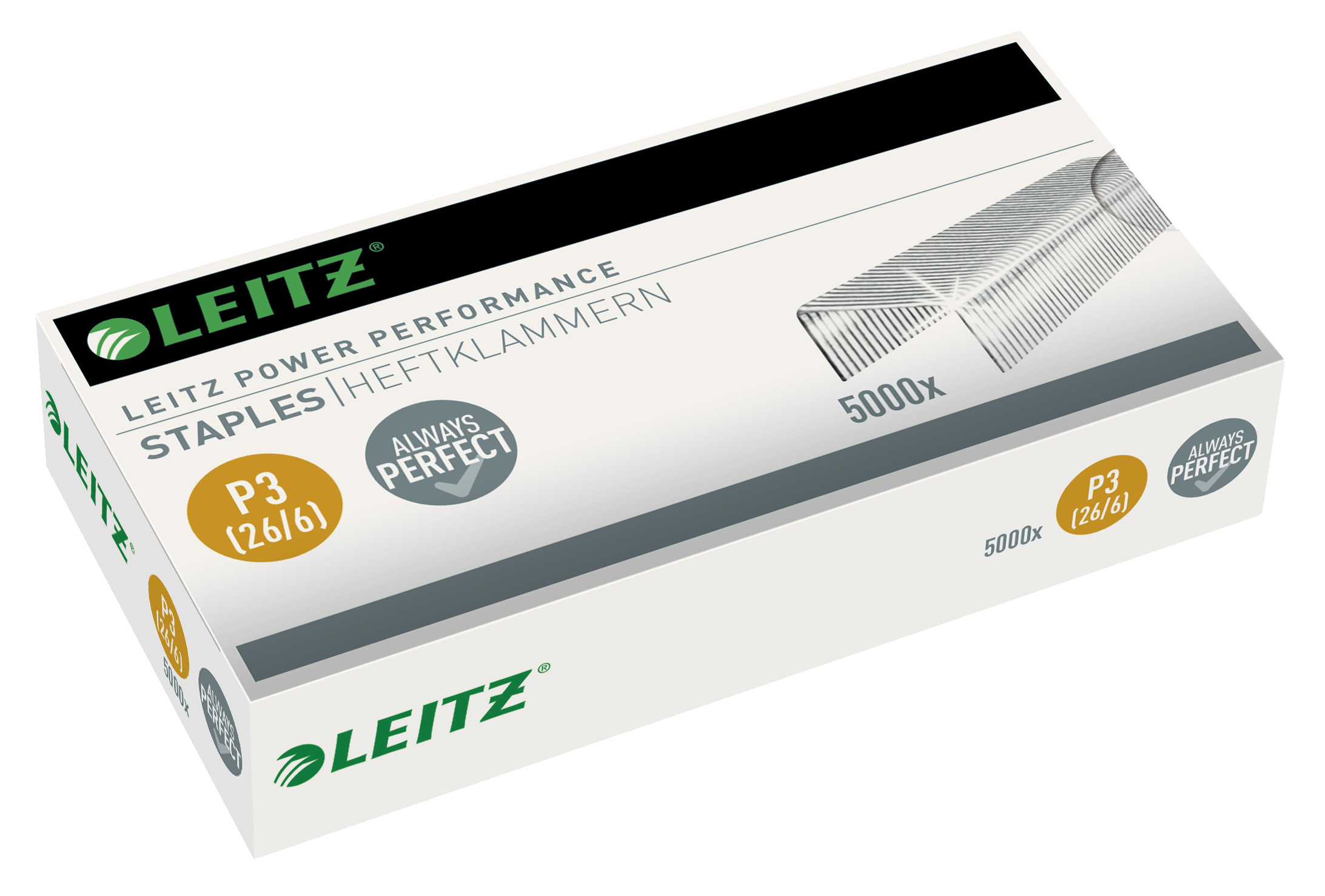 Heftklammern Leitz 5572 P3 verzinkt 26/6, 3mm
